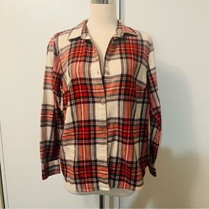 Red Plaid Button Down Shirt
